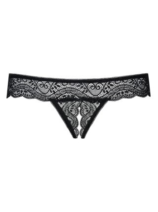 Stringi koronkowe rozcięte w kroku obsessive L/XL