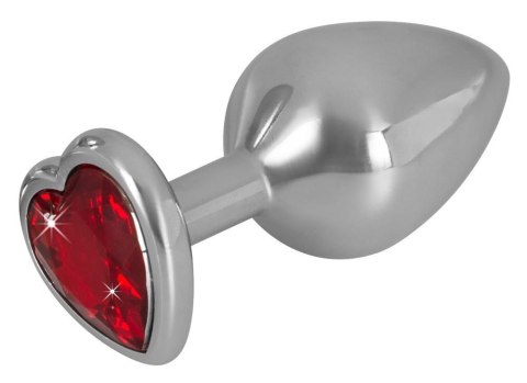 Ozdobny korek analny z sercem kryształek plug 8cm