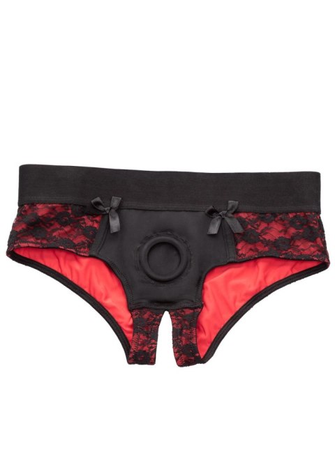 Sexowne koronkowe majtki strap-on z dziurką dildo