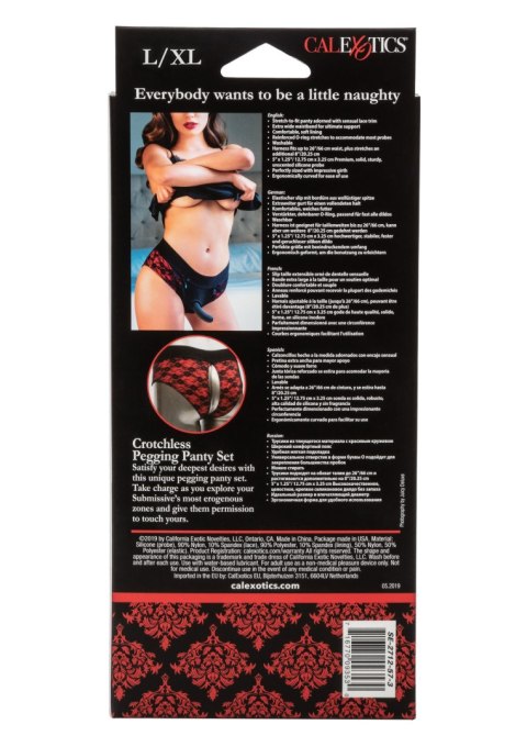 Sexowne koronkowe majtki strap-on z dziurką dildo