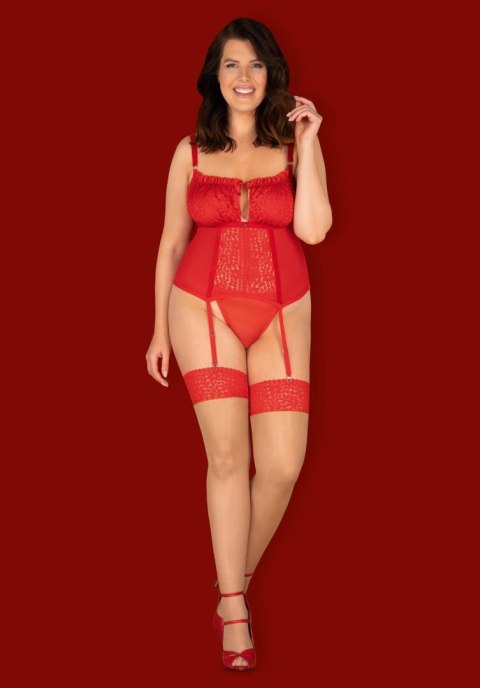 Gorset stringi komplet obsessive blossmina 4xl/5xl