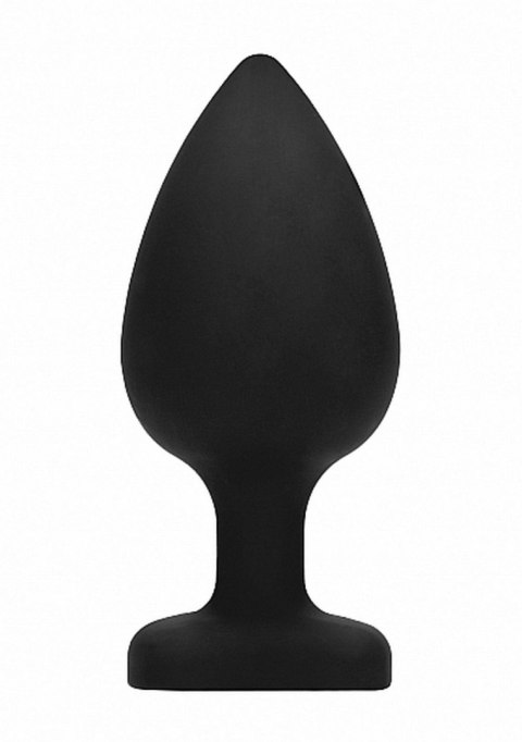 Diamond Heart Butt Plug - Extra Large - Black