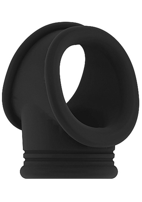 No.48 - Cockring with Ball Strap - Black