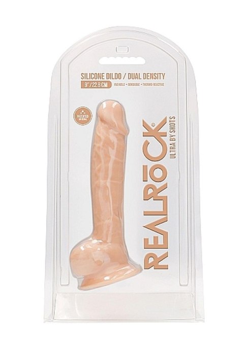 Realistyczne dildo żylaste z mocną przyssawką 18cm