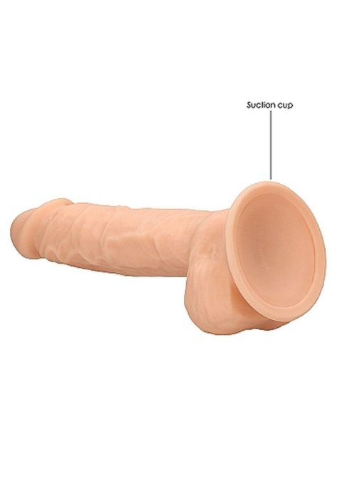 Realistyczne dildo żylaste z mocną przyssawką 18cm