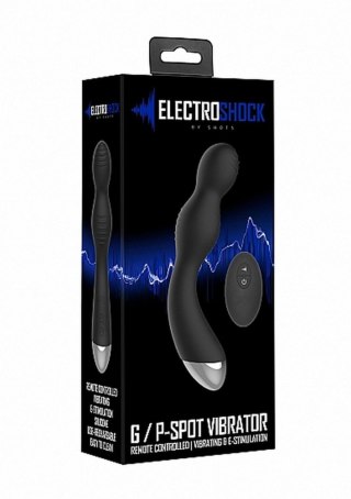 Remote Controlled E-Stim & Vibrating G/P-Spot Vibrator - Black