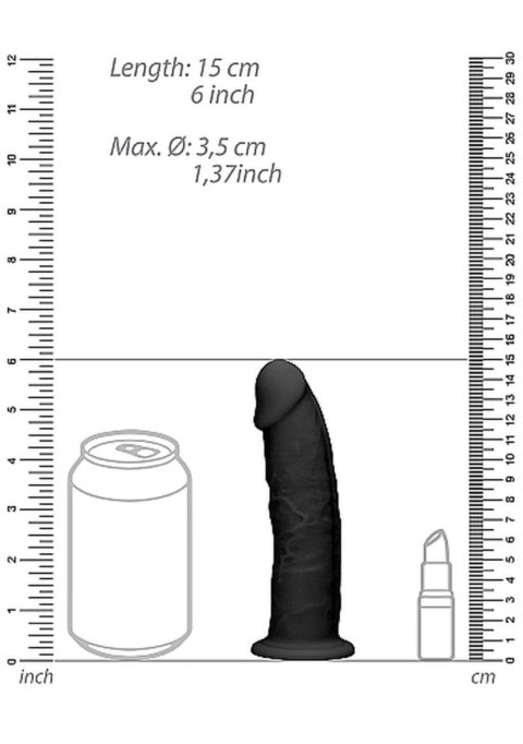 Zagięte silikonowe dildo mocna przyssawka 15 cm