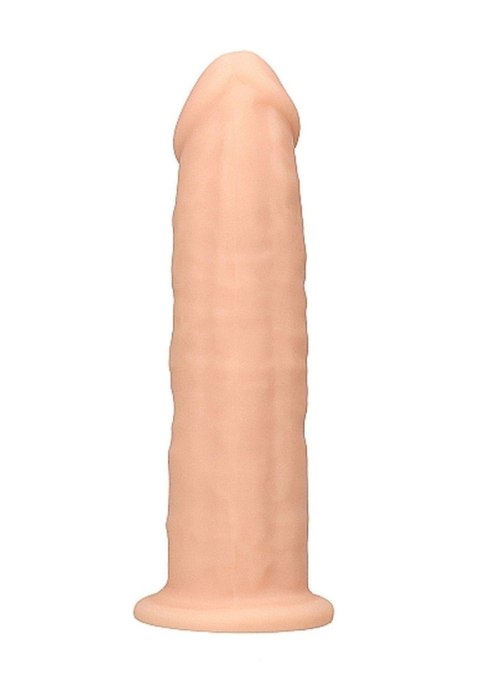 Żylaste silikonowe dildo mocna przyssawka 15 cm