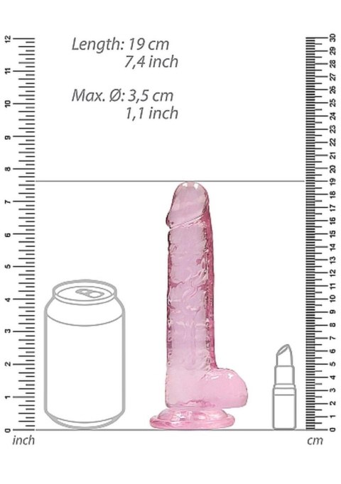 Dildo różowe z mocną przyssawką różowy orgazm 19cm