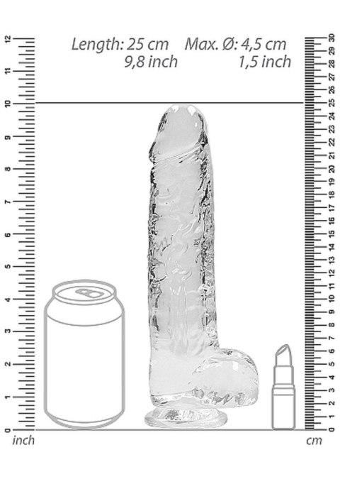 Duży wodoodporny penis dildo mocna przyssawka 25cm