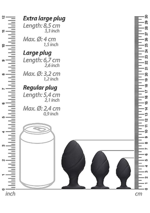 Gładki silikonowy korek analny zatyczka plug 8,5cm