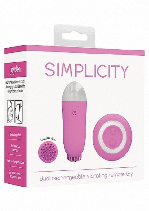 Jayden - Dual Rechargeable Vibrating Remote Toy - Pink