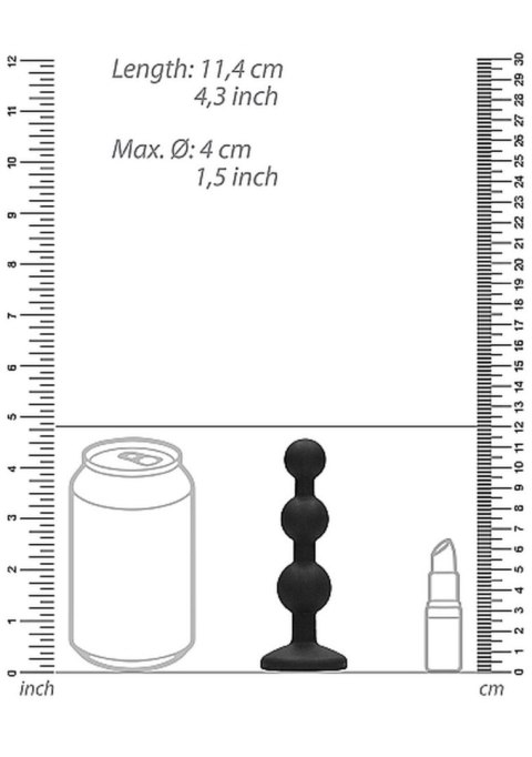 Korek analny zatyczka silikonowa czarna plug 12 cm