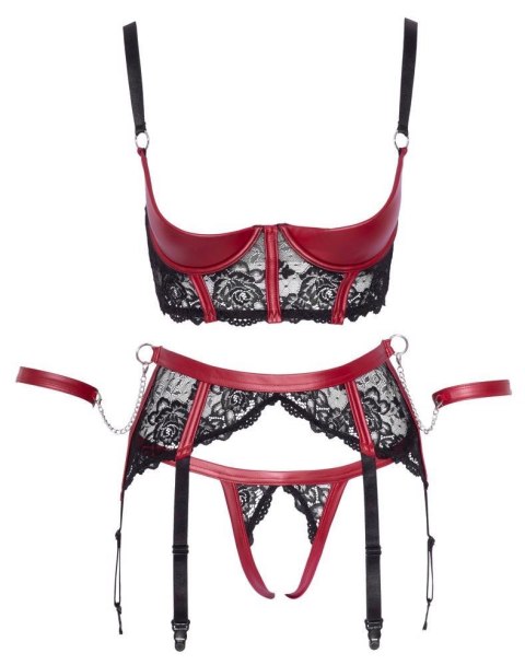 Shelf Bra Set black/red XL