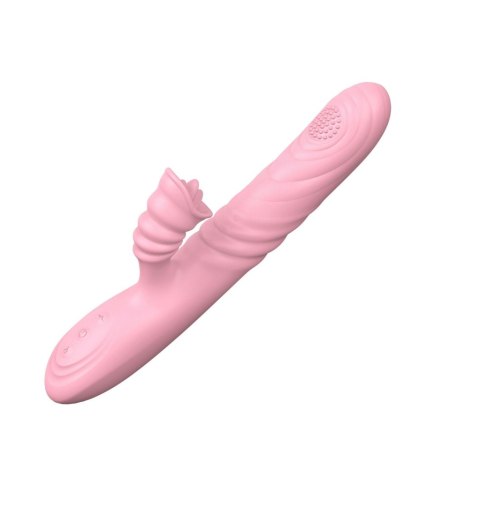 Wibrator posuwisty z sex masażerem 20 trybów 23cm