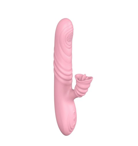 Wibrator posuwisty z sex masażerem 20 trybów 23cm