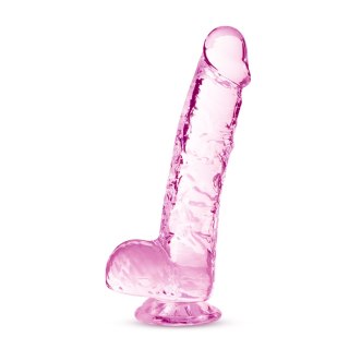 NATURALLY YOURS  6" CRYSTALLINE DILDO ROSE