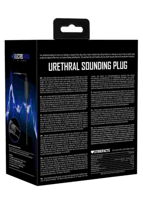 Elektrostymulator BDSM Vibrating Urethral Sounding - Black