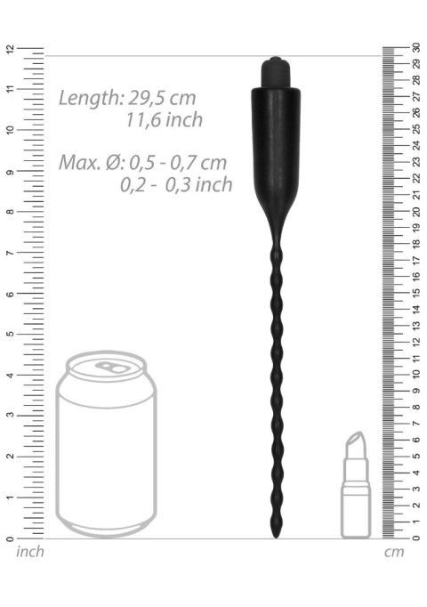 Elektrostymulator BDSM Vibrating Urethral Sounding - Black