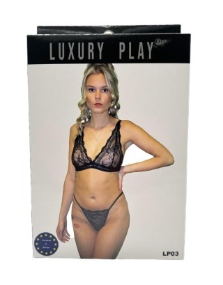 Bielizna-Luxury Play - Lingerie Set Small Black