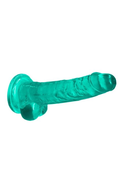 Silikonowe zielone dildo z mocną przyssawką 19 cm