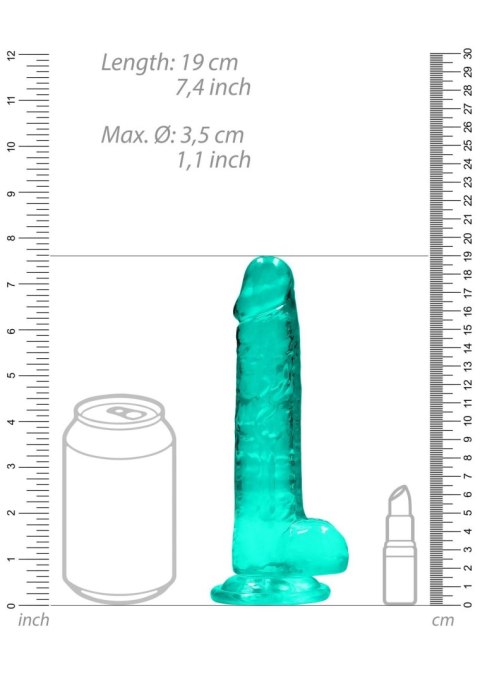 Silikonowe zielone dildo z mocną przyssawką 19 cm