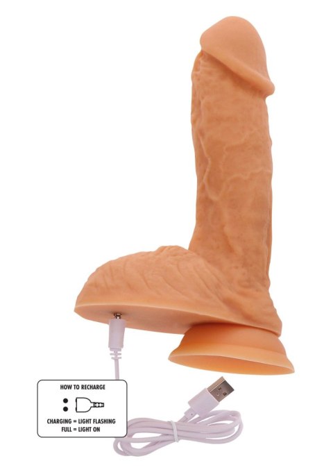 Realistyczne żylaste dildo z mocną przyssawką 17cm