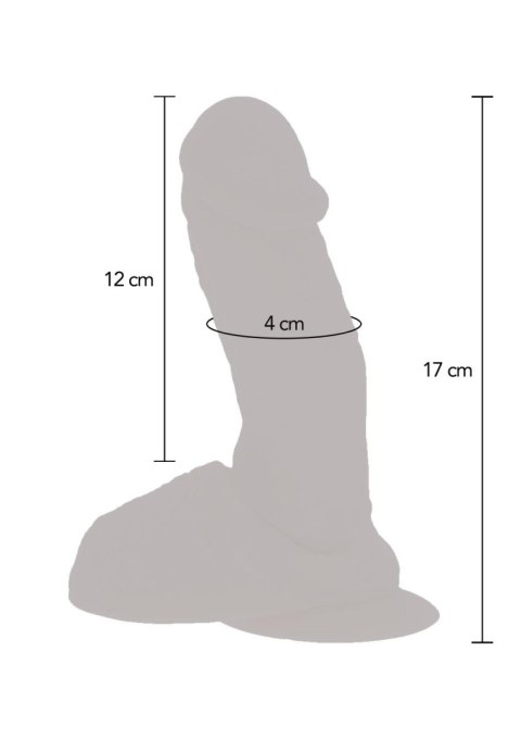 Realistyczne żylaste dildo z mocną przyssawką 17cm