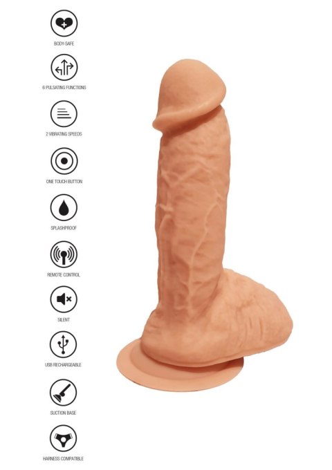 Realistyczne żylaste dildo z mocną przyssawką 17cm