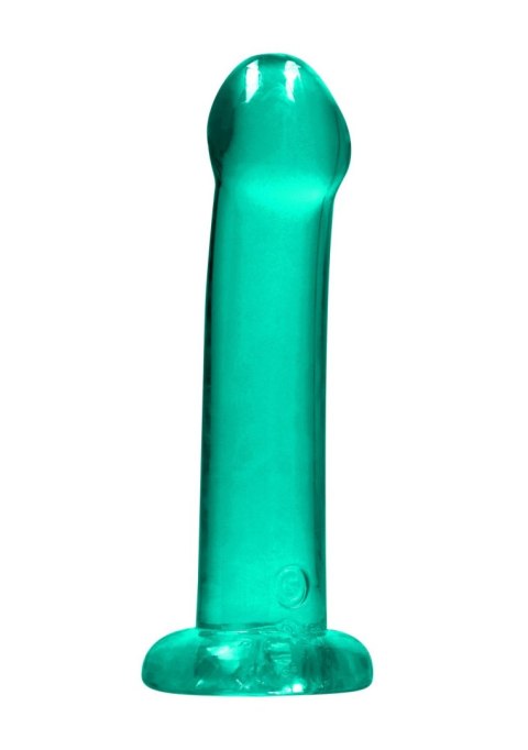 Dildo gładkie zielone z mocną przyssawką 17 cm