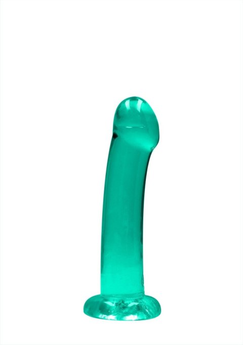 Dildo gładkie zielone z mocną przyssawką 17 cm