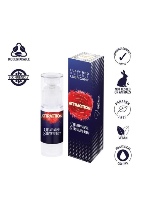 LUBRICANT ATTRACTION CHAMPAGNE STRAWBERRY 50 ML