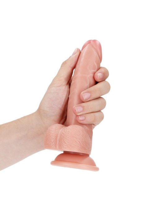 Silikonowe żylaste cieliste dildo przyssawka 20 cm