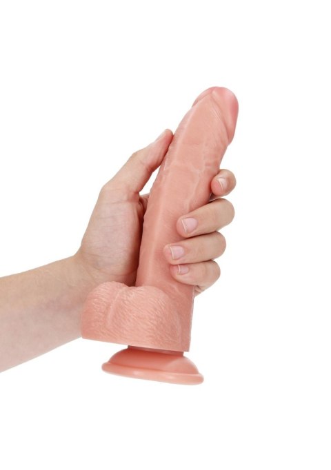 Silikonowe żylaste cieliste dildo przyssawka 23 cm