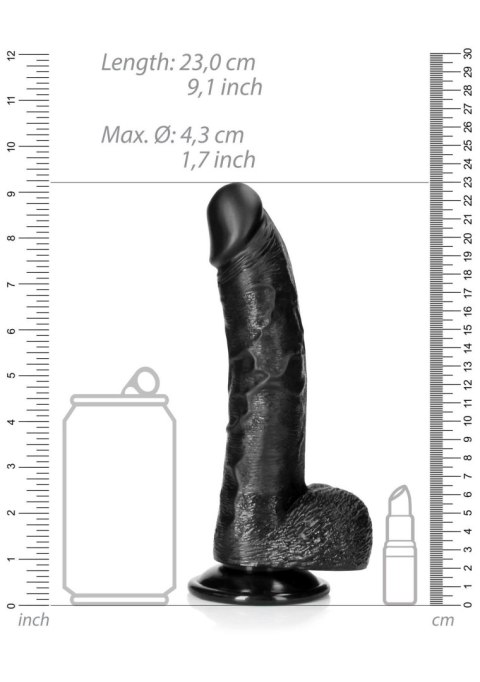 Silikonowe żylaste dildo z przyssawką 23 cm