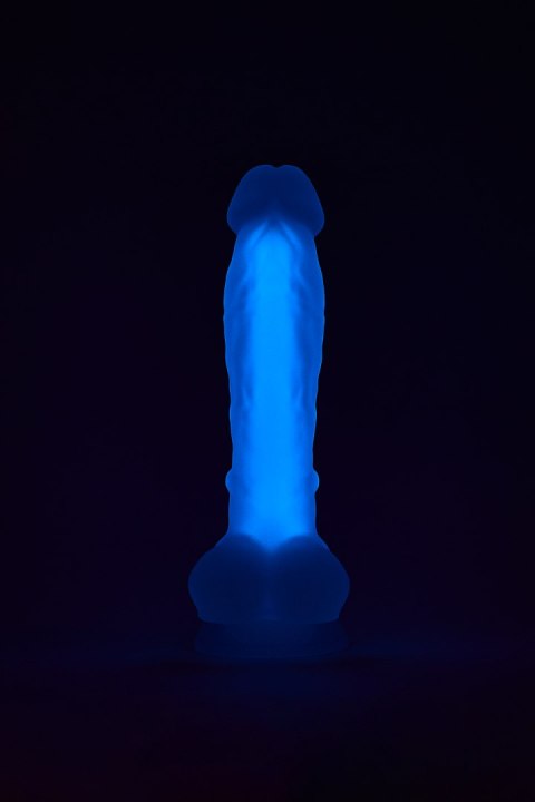 Dildo realistyczny penis świecący w ciemności 19cm