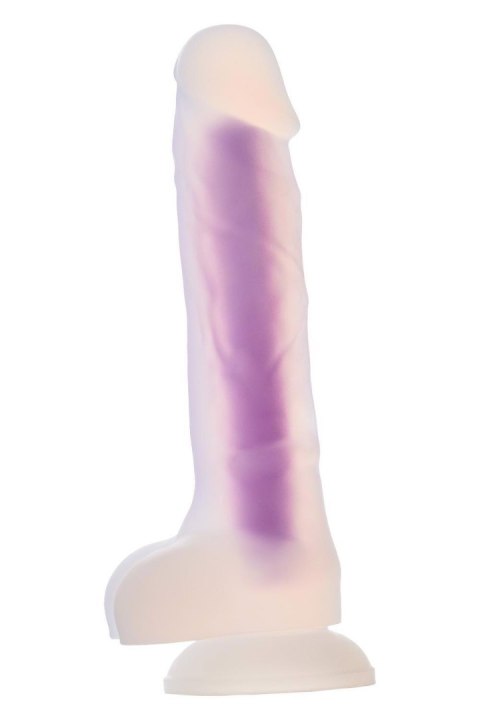 Dildo realistyczny penis świecący w ciemności 19cm