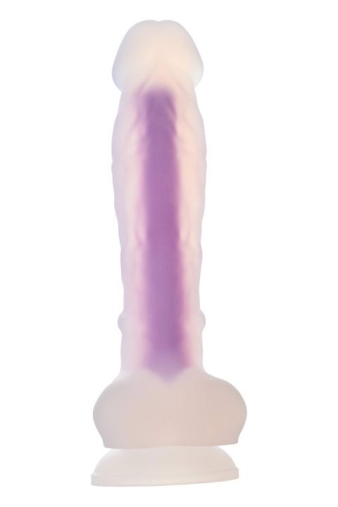 Dildo realistyczny penis świecący w ciemności 19cm