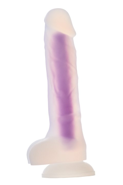 Dildo realistyczny penis świecący w ciemności 19cm