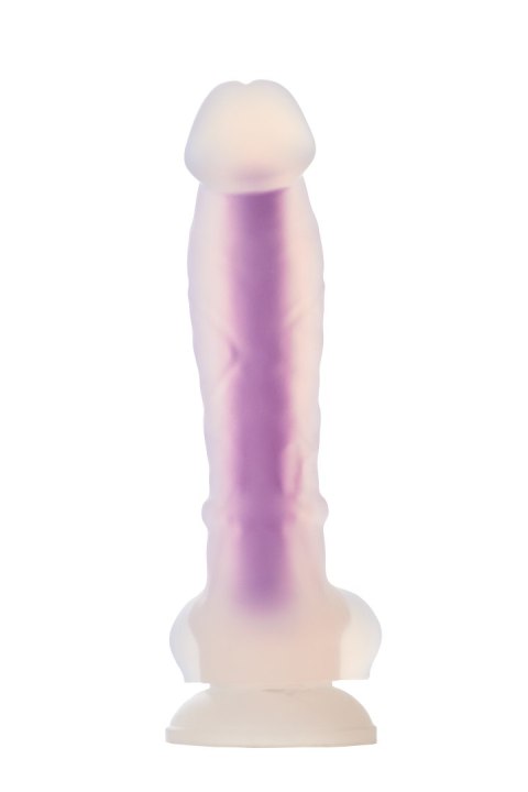 Dildo realistyczny penis świecący w ciemności 19cm