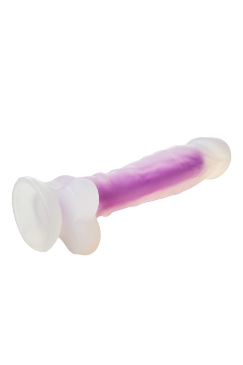 Dildo realistyczny penis świecący w ciemności 19cm