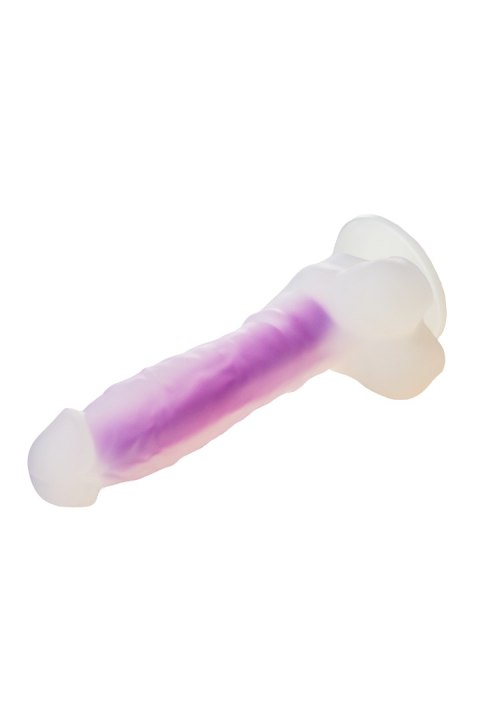 Dildo realistyczny penis świecący w ciemności 19cm