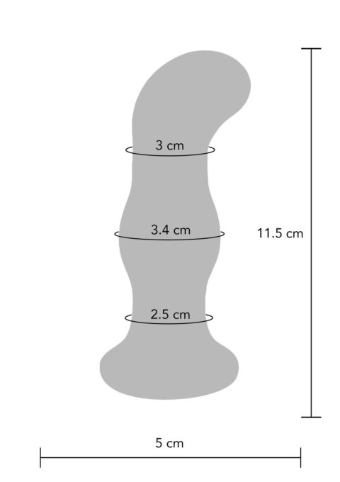 Szklany wibrujący korek analny plug 5 trybów 11 cm