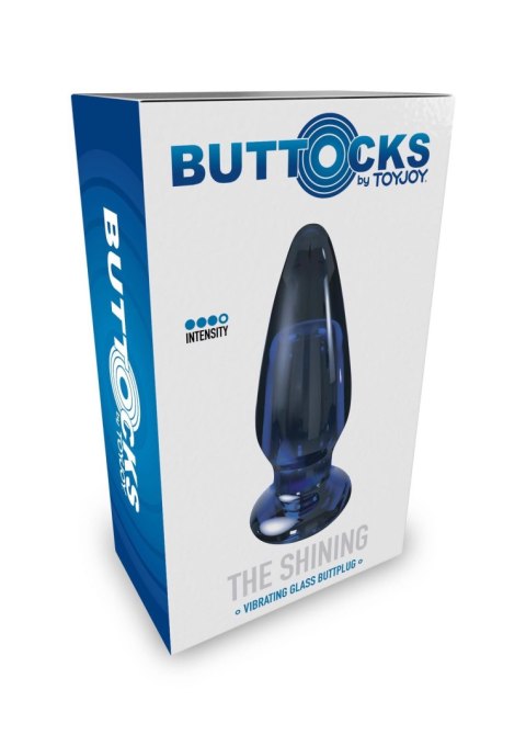 Szklany wibrujący korek analny sex buttplug 11cm