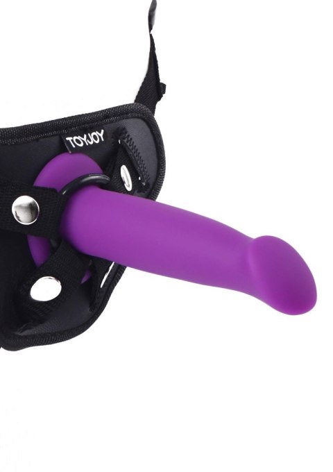 Wąskie dildo z przyssawką do uprzęży strap-on 15cm