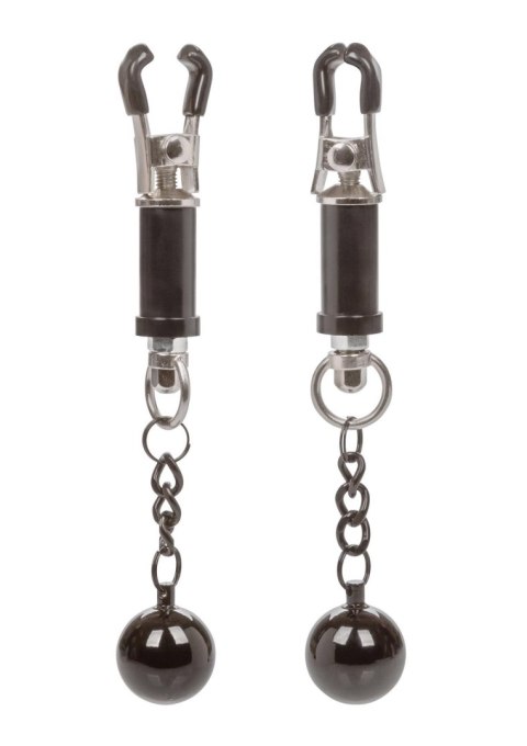 Weighted Twist Nipple Clamps Silver