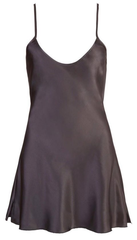 Satin Chemise Black L