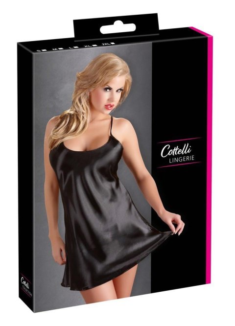 Satin Chemise Black M