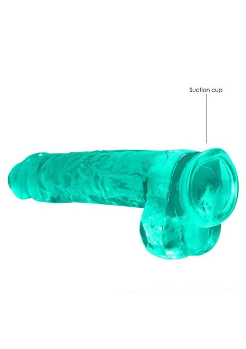 9"""" / 25 cm Realistic Dildo With Balls - Turquoise