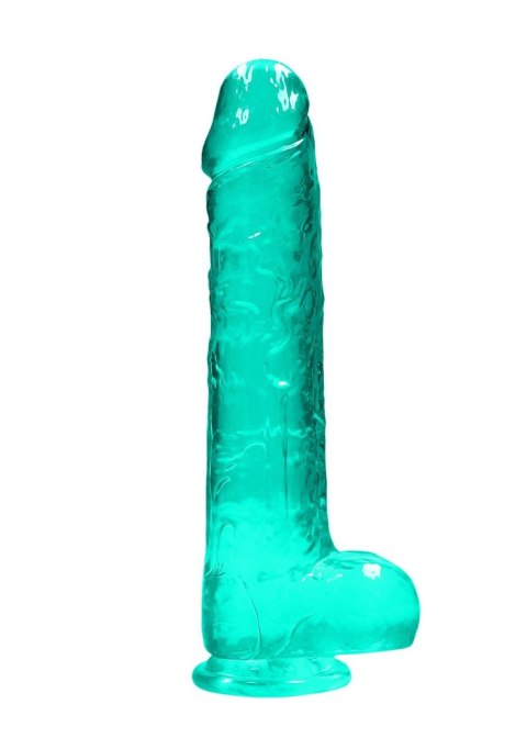 9"""" / 25 cm Realistic Dildo With Balls - Turquoise